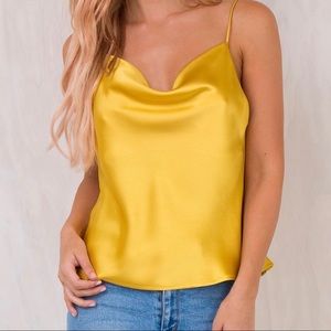 Princess Polly Gold Betta Vanore Tank Top US 4